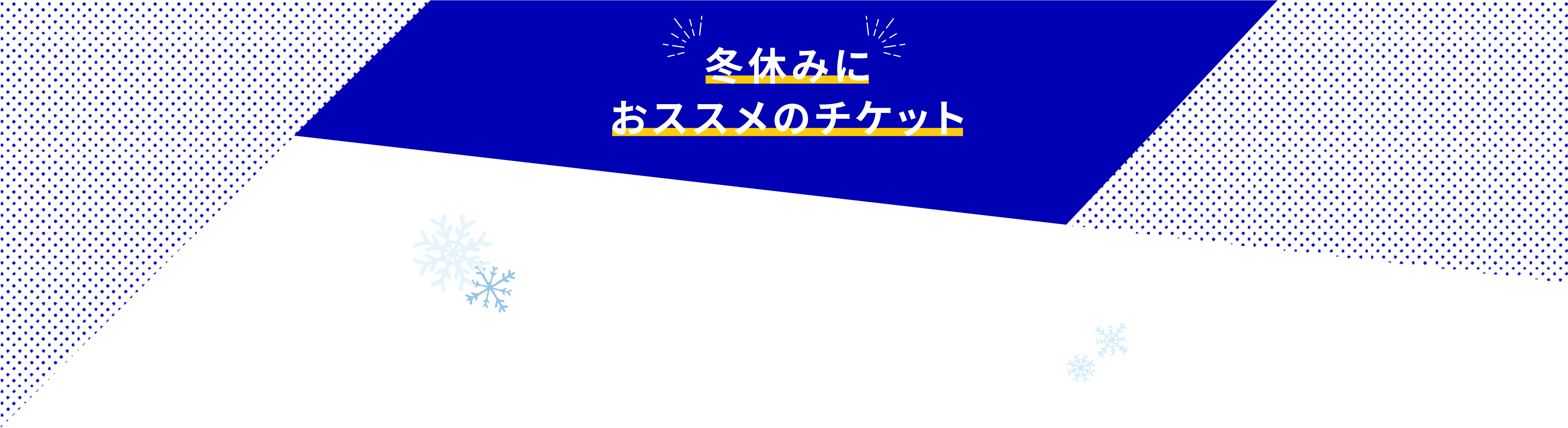 冬休みにおすすめのチケット