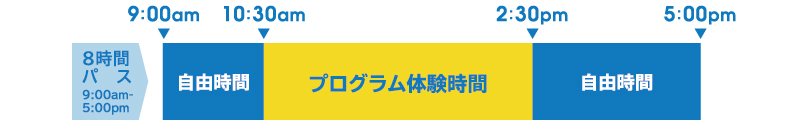 選べる1DAYプランのスケジュール例
