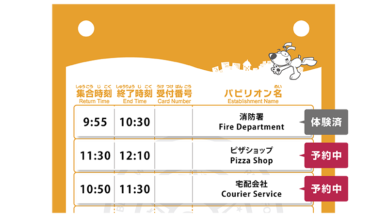 JOBスケジュールカード
